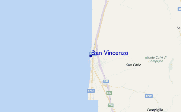mapa de ubicación de San Vincenzo
