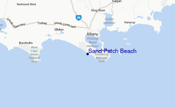 Sand Patch Beach Location Map