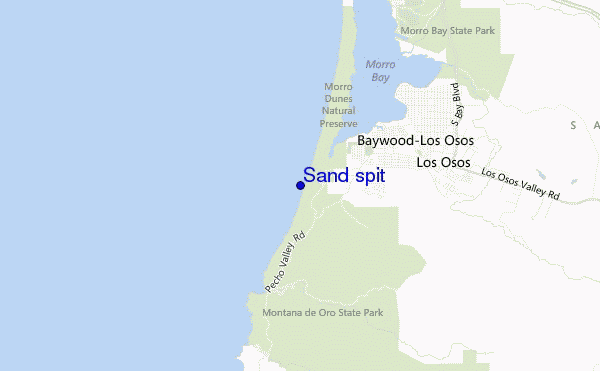 mapa de ubicación de Sand spit