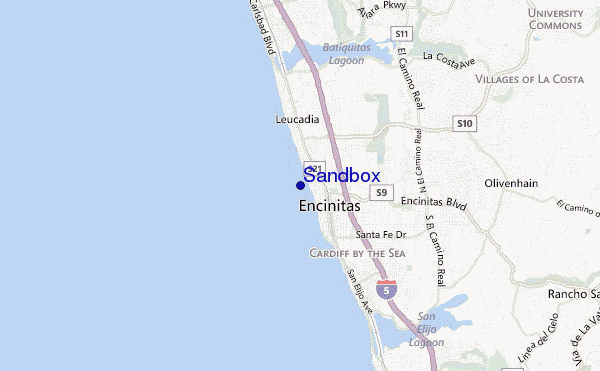 mapa de ubicación de Sandbox