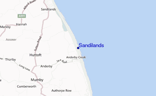 mapa de ubicación de Sandilands