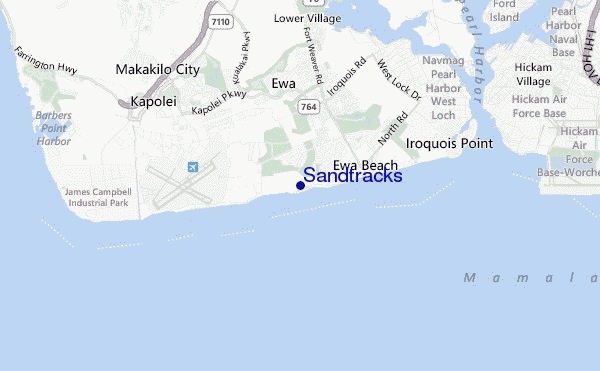 mapa de ubicación de Sandtracks
