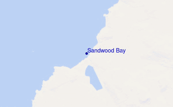 mapa de ubicación de Sandwood Bay