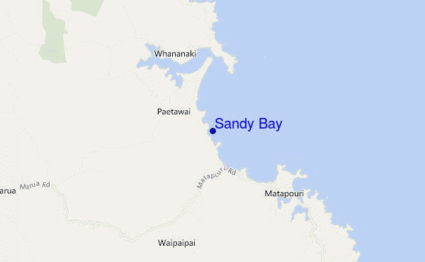 mapa de ubicación de Sandy Bay