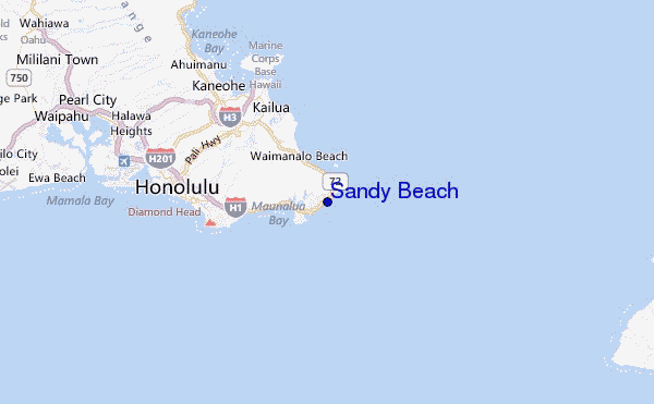 Sandy Beach Location Map