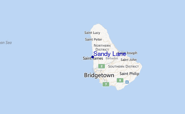 Sandy Lane Location Map