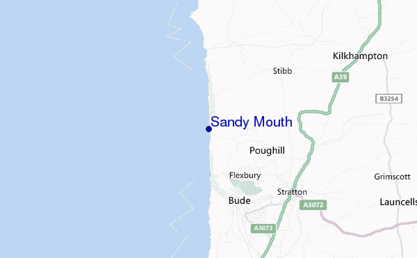 mapa de ubicación de Sandy Mouth
