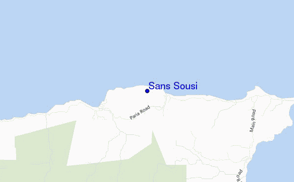 mapa de ubicación de Sans Sousi