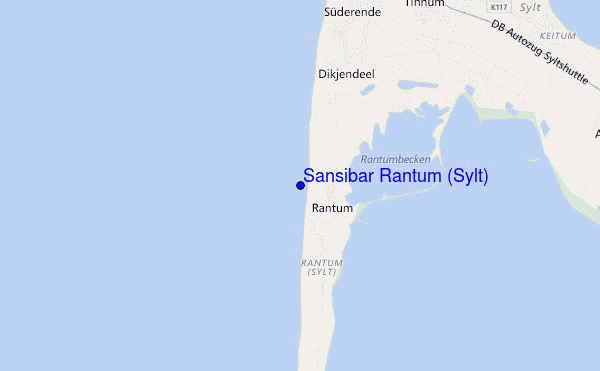 mapa de ubicación de Sansibar Rantum (Sylt)