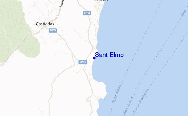 mapa de ubicación de Sant Elmo