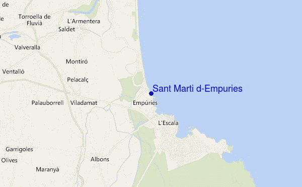 mapa de ubicación de Sant Martí d'Empúries