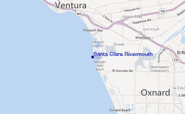 mapa de ubicación de Santa Clara Rivermouth