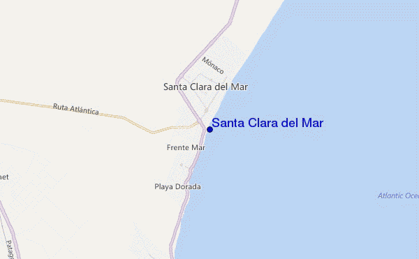 mapa de ubicación de Santa Clara del Mar