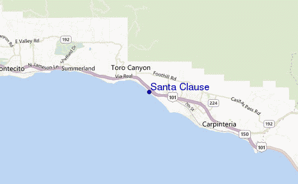 mapa de ubicación de Santa Clause