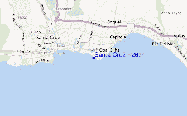 mapa de ubicación de Santa Cruz - 26th