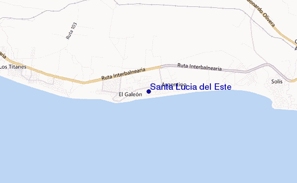 mapa de ubicación de Santa Lucia del Este