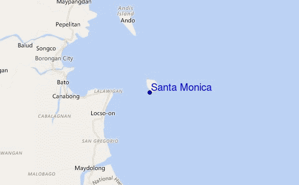 mapa de ubicación de Santa Monica