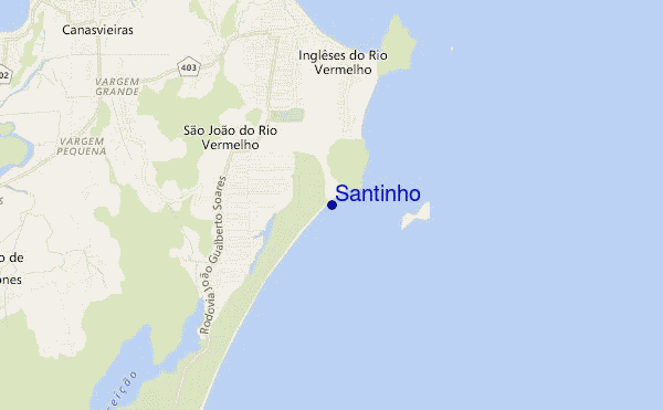 mapa de ubicación de Santinho