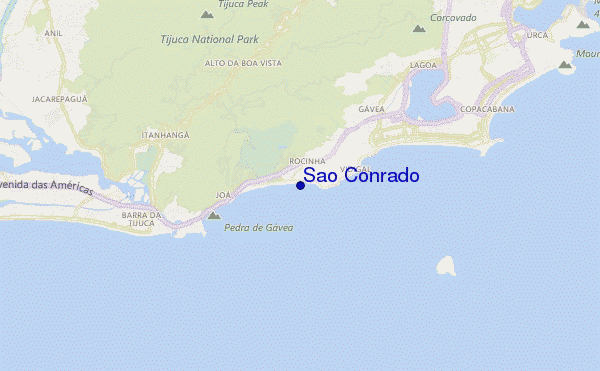 mapa de ubicación de São Conrado