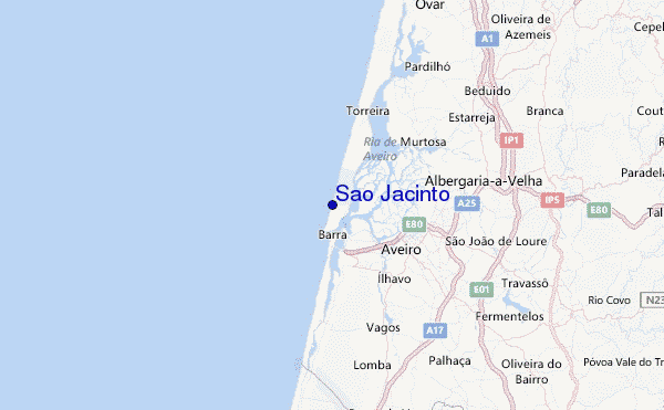 Sao Jacinto Location Map