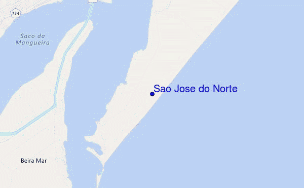 mapa de ubicación de Sao Jose do Norte