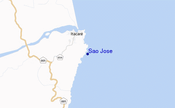 mapa de ubicación de Sao Jose