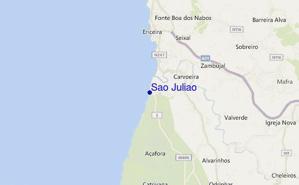 mapa de ubicación de Sao Juliao