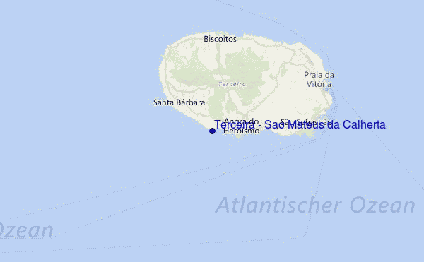 Terceira - Sao Mateus da Calherta Location Map