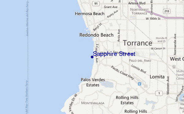mapa de ubicación de Sapphire Street
