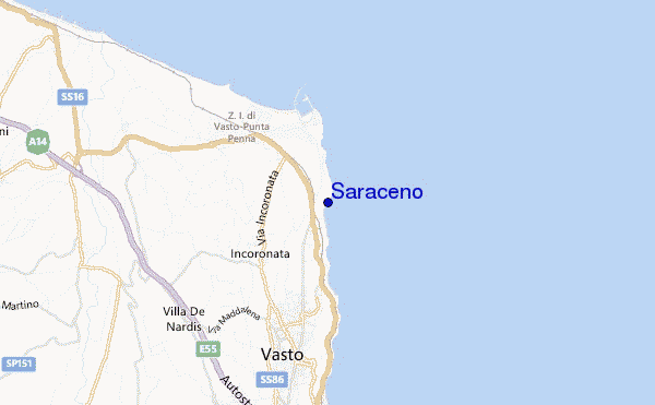 mapa de ubicación de Saraceno