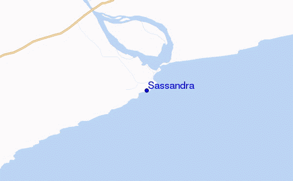 mapa de ubicación de Sassandra