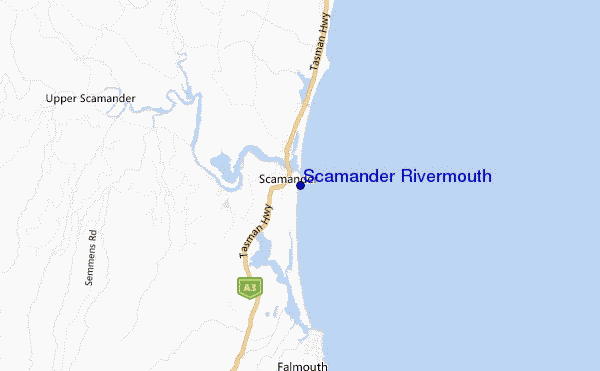 mapa de ubicación de Scamander Rivermouth