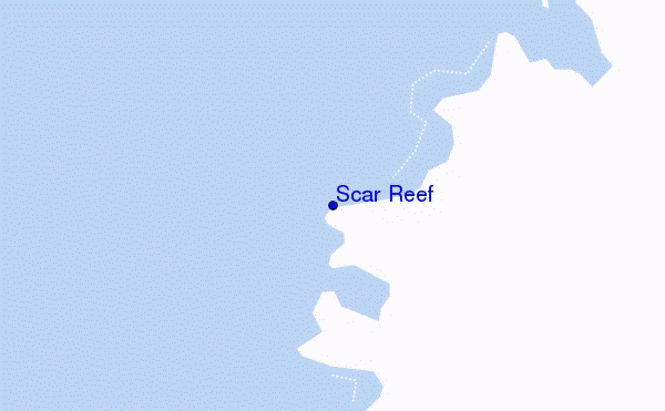 mapa de ubicación de Scar Reef