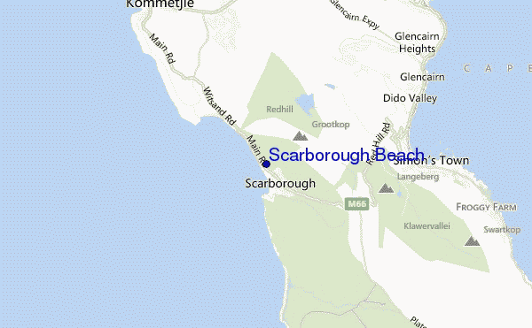 mapa de ubicación de Scarborough Beach
