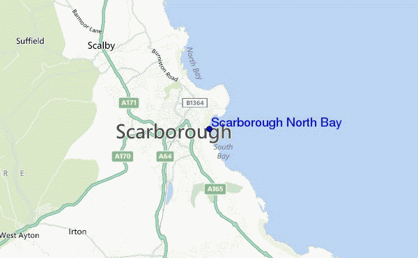 mapa de ubicación de Scarborough North Bay