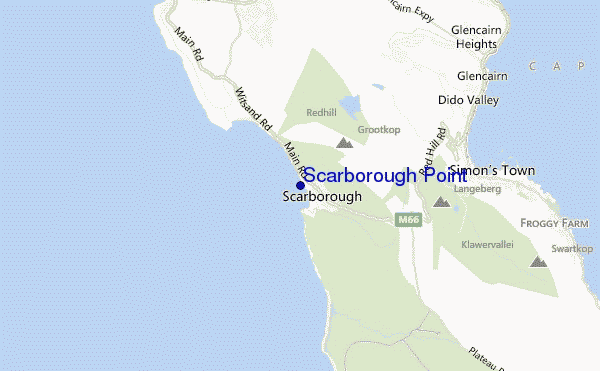 mapa de ubicación de Scarborough Point