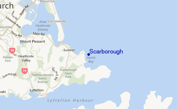 mapa de ubicación de Scarborough