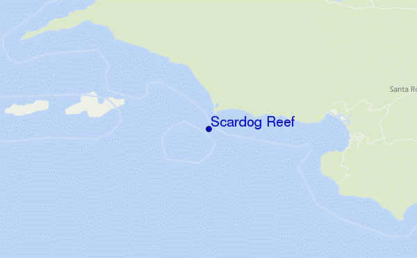 mapa de ubicación de Scardog Reef