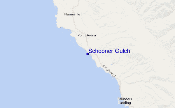 mapa de ubicación de Schooner Gulch