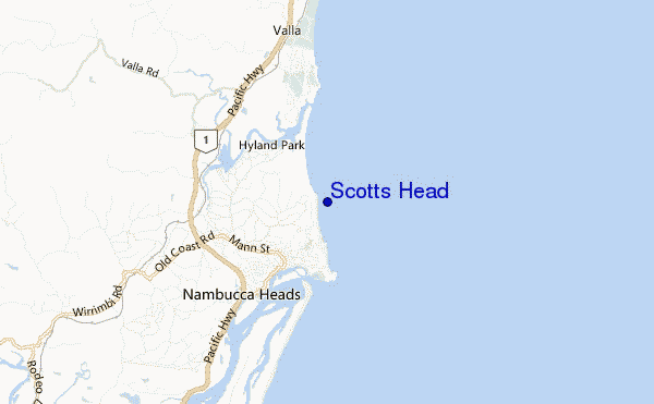 mapa de ubicación de Scotts Head