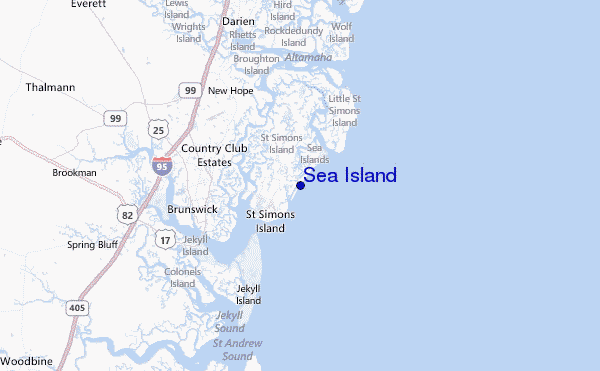 Sea Island Location Map