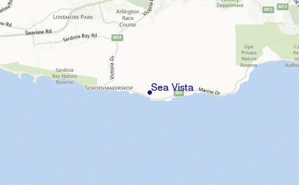 mapa de ubicación de Sea Vista