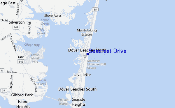 mapa de ubicación de Seacrest Drive