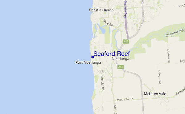 mapa de ubicación de Seaford Reef