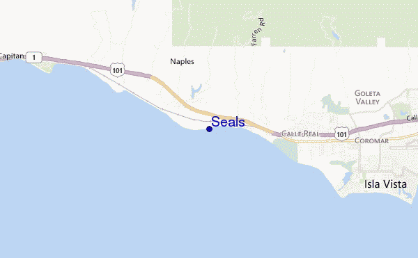 mapa de ubicación de Seals