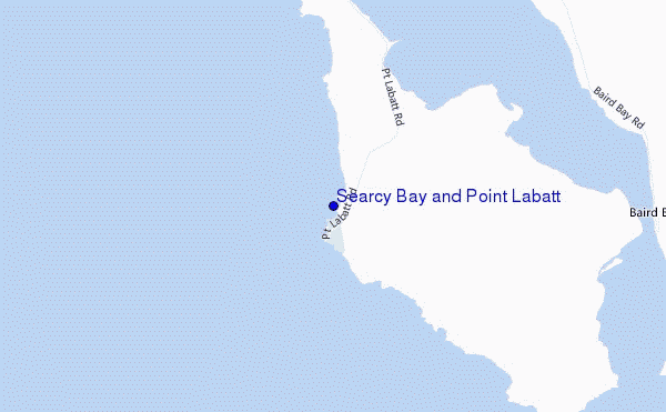 mapa de ubicación de Searcy Bay and Point Labatt