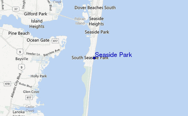 mapa de ubicación de Seaside Park