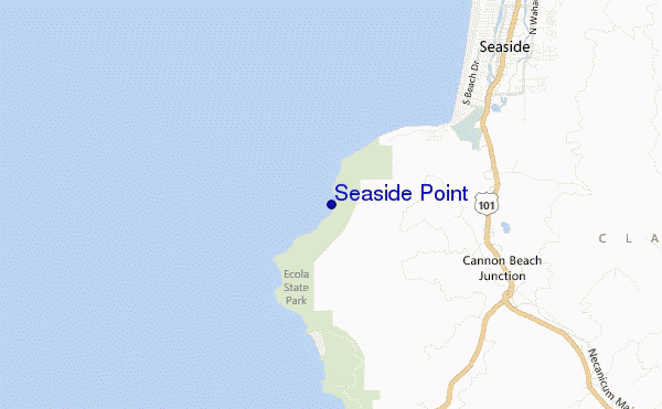 mapa de ubicación de Seaside Point