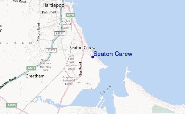 mapa de ubicación de Seaton Carew
