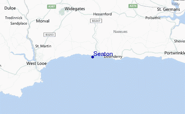 mapa de ubicación de Seaton